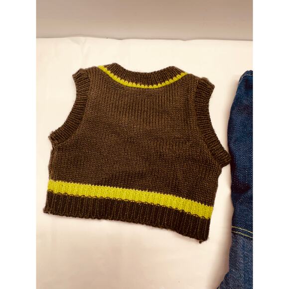 American Girl Bitty Baby Doll Gray Sweater and Jean Outfit 2 Piece Set - Picture 5 of 7